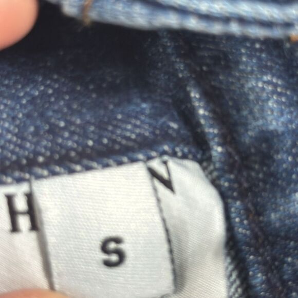 Hudson Denim Jacket Cotton Oversized Medium Wash Classic Y2K Streetwear - Picture 13 of 16